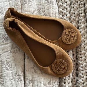 Tory Burch Brown Suede Flats